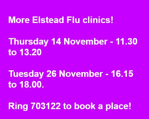 Elstead Flu Clinics Nov 19